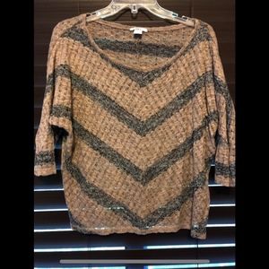 Bar III Casual Chevron Print Top